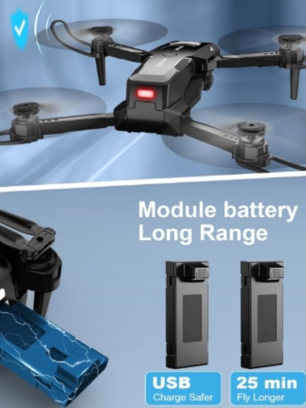 Drone with 1080P Camera- Foldable Remote Control Quadcopter with Gesture Control